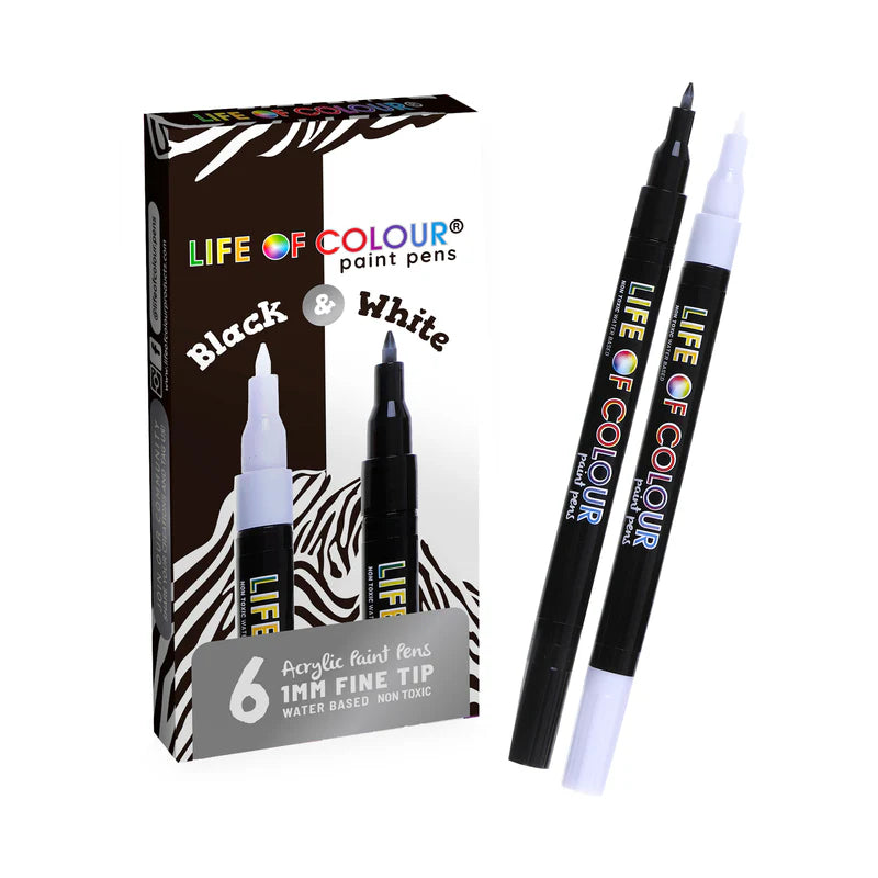 Paint Pens - water based, non toxic, acrylic black & white