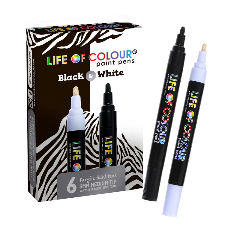 Paint Pens - water based, non toxic, acrylic black & white