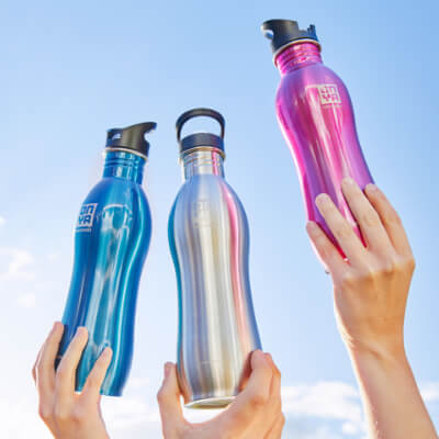 Reusable Metal Drink Bottles (replaceable lids)